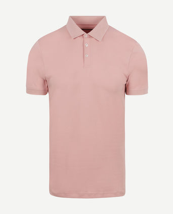 Liquid poloshirt lichtroze