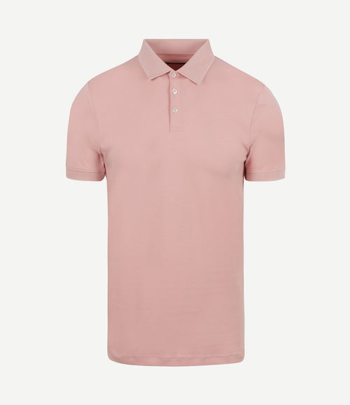 Liquid poloshirt lichtroze