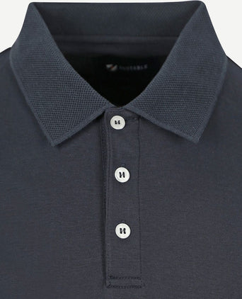 Suitable liquid poloshirt donkerblauw | Slim-fit