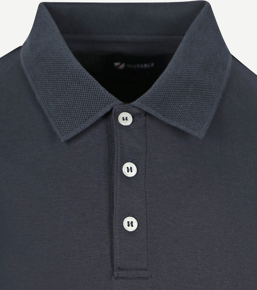 Suitable liquid poloshirt donkerblauw | Slim-fit