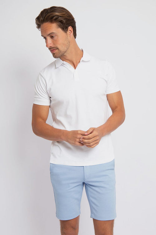 Suitable liquid poloshirt wit | Slim-fit