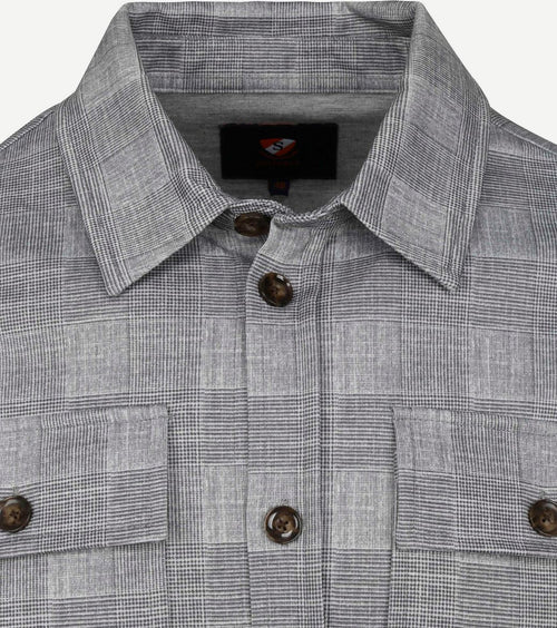 Suitable liv overshirt geruit grijs
