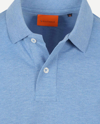 Suitable mang poloshirt blauw | Slim-fit