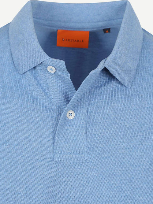 Suitable mang poloshirt blauw | Slim-fit