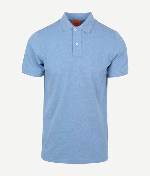 Suitable mang poloshirt blauw | Slim-fit