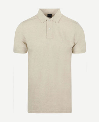 Suitable mang poloshirt ecru | Slim-fit