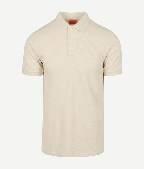 Suitable mang poloshirt ecru | Slim-fit