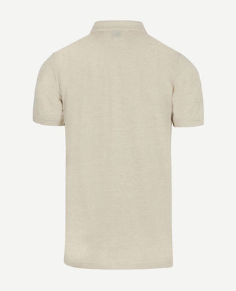 Suitable mang poloshirt ecru | Slim-fit