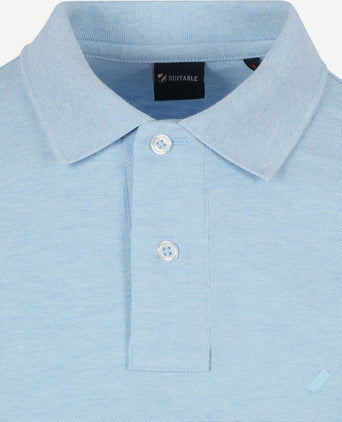 Suitable mang poloshirt lichtblauw | Slim-fit