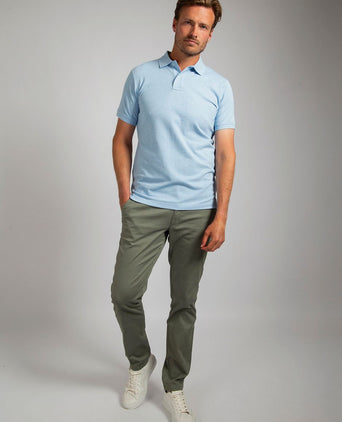Suitable mang poloshirt lichtblauw | Slim-fit