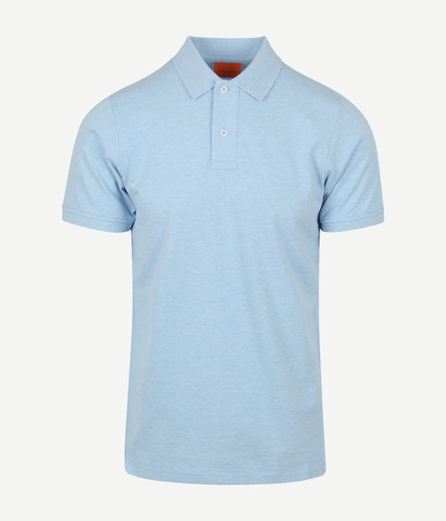 Suitable mang poloshirt lichtblauw | Slim-fit