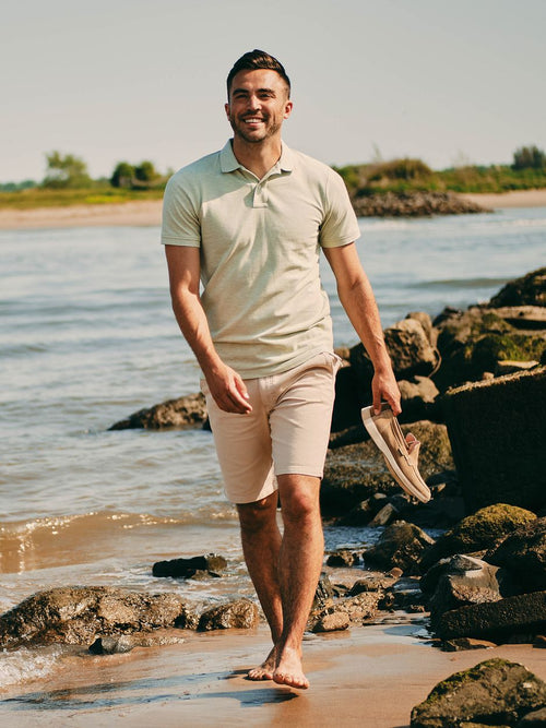 Suitable mang poloshirt lichtgroen | Slim-fit