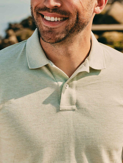 Suitable mang poloshirt lichtgroen | Slim-fit