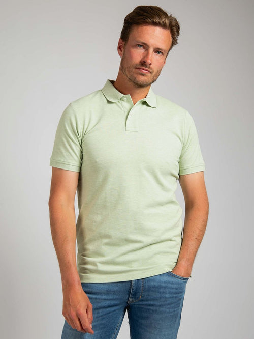 Suitable mang poloshirt lichtgroen | Slim-fit