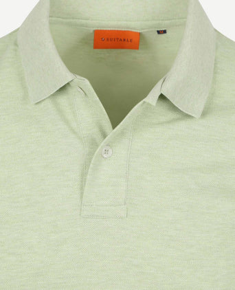 Suitable mang poloshirt lichtgroen | Slim-fit