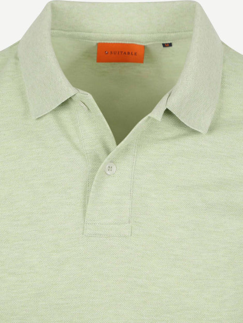 Suitable mang poloshirt lichtgroen | Slim-fit