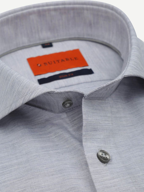 Suitable melange overhemd grijs | Slim-fit