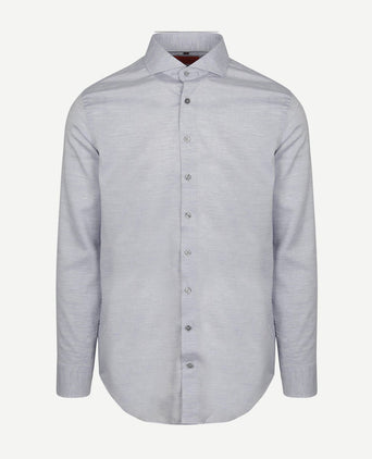 Suitable melange overhemd grijs | Slim-fit