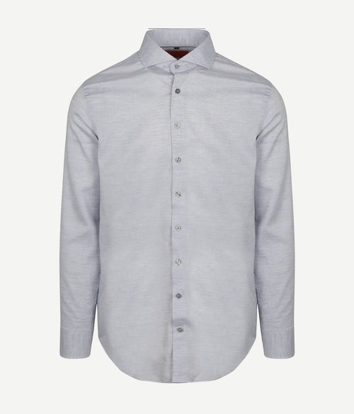 Suitable melange overhemd grijs | Slim-fit