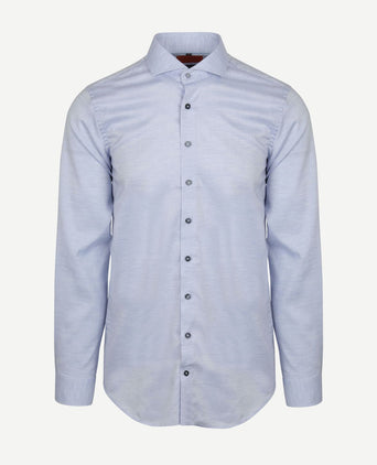 Suitable melange overhemd lichtblauw | Slim-fit