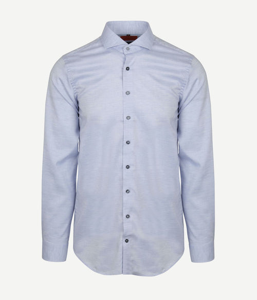 Suitable melange overhemd lichtblauw | Slim-fit