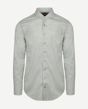 Suitable melange overhemd lichtgroen | Slim-fit