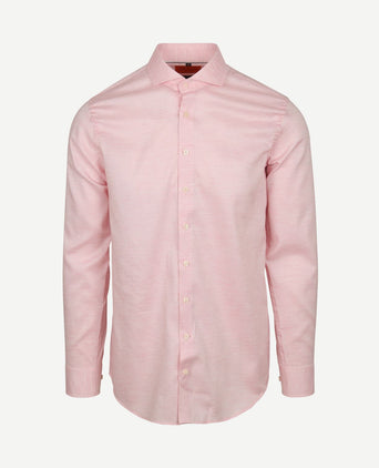 Melange overhemd roze
