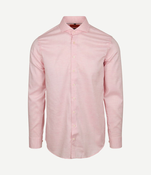 Melange overhemd roze