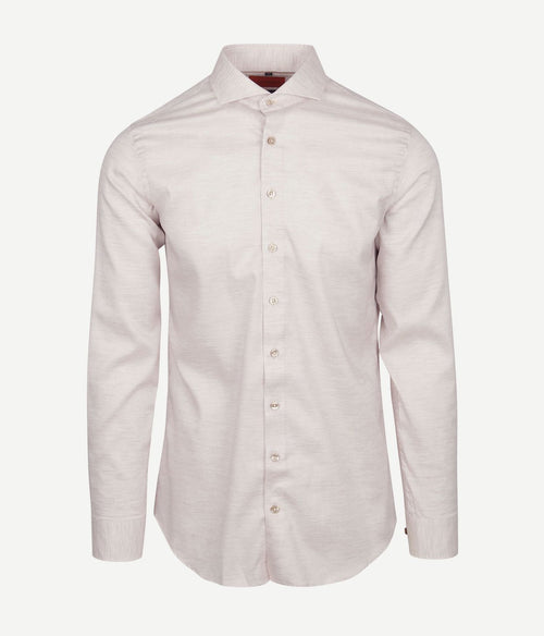 Suitable melange overhemd sand | Slim-fit