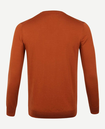 Suitable merino aron pullover oranje