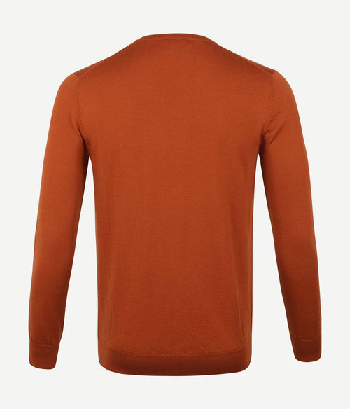 Suitable merino aron pullover oranje