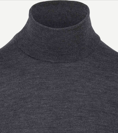 Suitable merino coltrui antraciet | Slim-fit