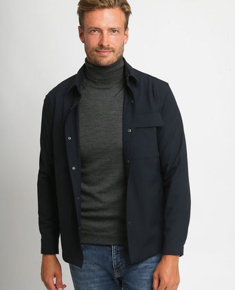 Suitable merino coltrui antraciet | Slim-fit