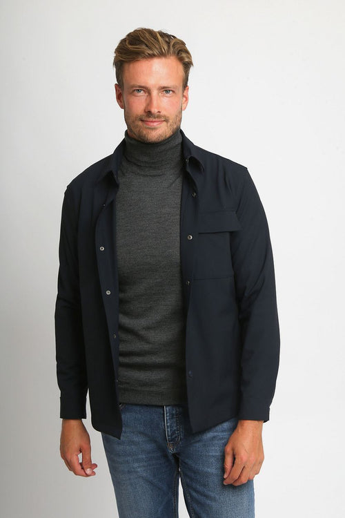 Suitable merino coltrui antraciet | Slim-fit