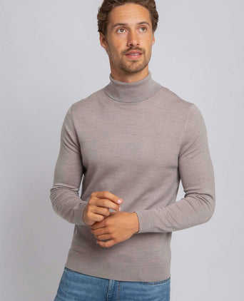 Suitable merino coltrui greige | Slim-fit