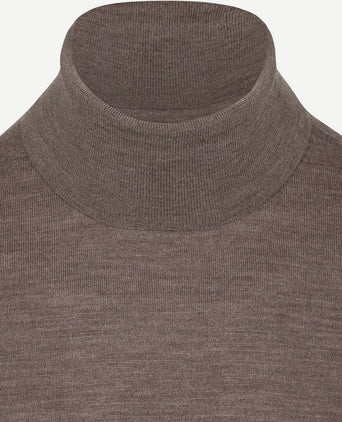 Suitable merino coltrui melange taupe | Slim-fit