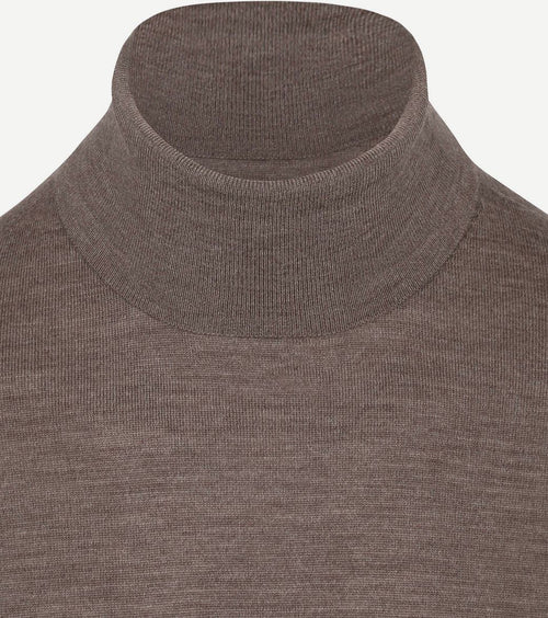 Suitable merino coltrui melange taupe | Slim-fit
