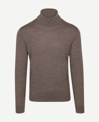 Suitable merino coltrui melange taupe | Slim-fit