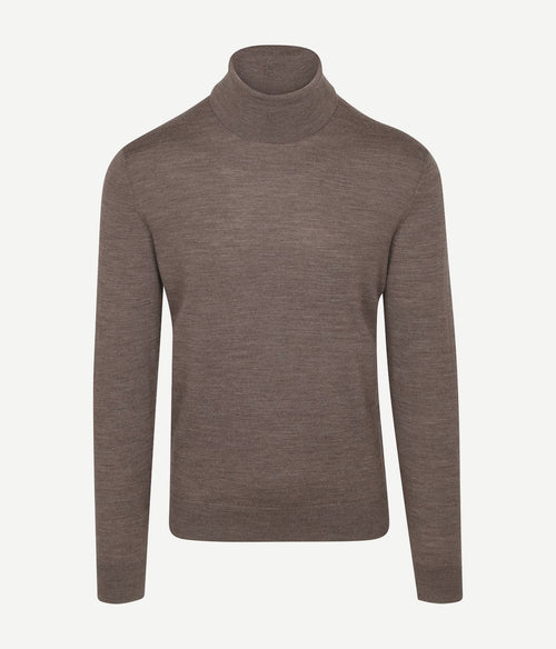 Suitable merino coltrui melange taupe | Slim-fit