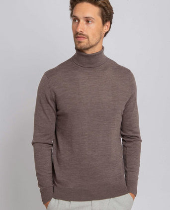 Suitable merino coltrui melange taupe | Slim-fit