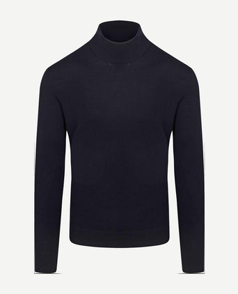 Suitable merino coltrui donkerblauw | Slim-fit