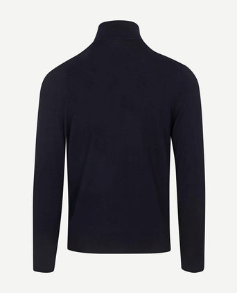 Suitable merino coltrui donkerblauw | Slim-fit