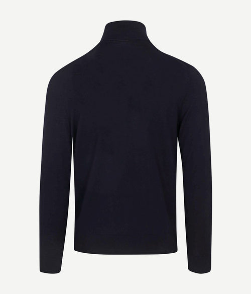 Suitable merino coltrui donkerblauw | Slim-fit