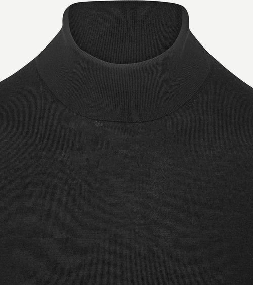 Suitable merino coltrui zwart | Slim-fit