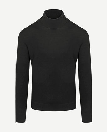 Suitable merino coltrui zwart | Slim-fit