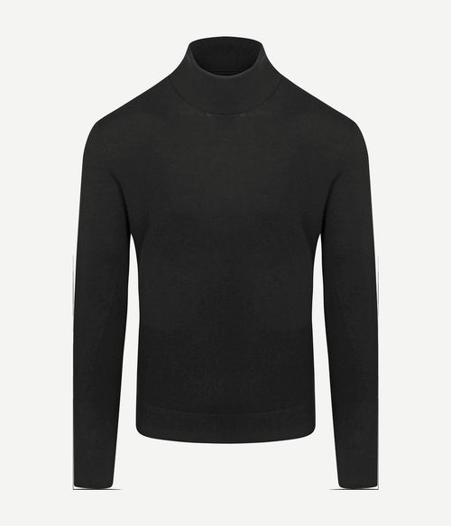 Suitable merino coltrui zwart | Slim-fit
