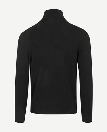 Suitable merino coltrui zwart | Slim-fit