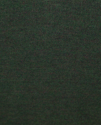 Suitable merino halve rits trui donkergroen | Slim-fit