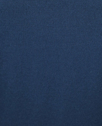 Suitable merino halve rits trui indigo blauw | Slim-fit