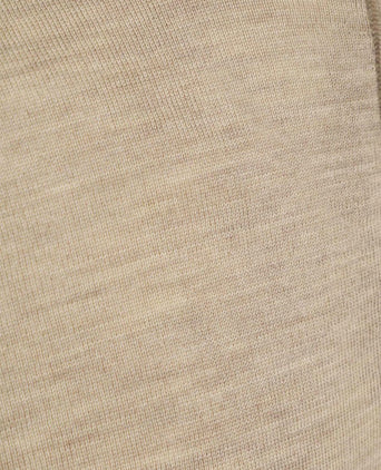 Merino halve rits trui sand